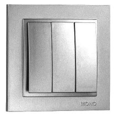 Выключатель трехклавишный Mono Electric Despina 102-212122-114