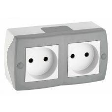 Блок с розетками без заземления Mono Electric Octans IP20 104-020006-121