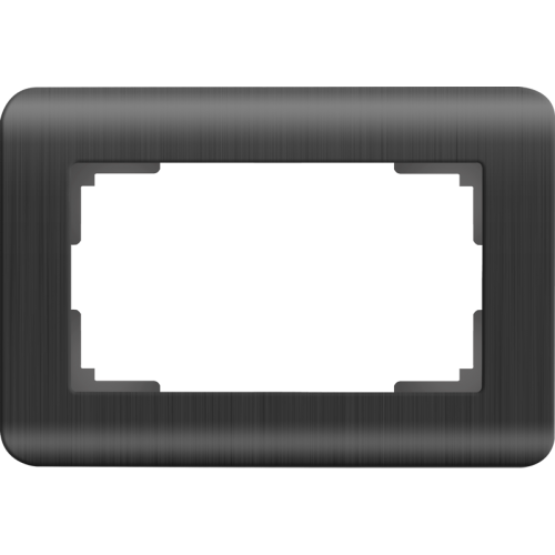 WL12-Frame-01-DBL Рамка для двойной розетки (графит)
