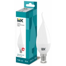 IEK Лампа светодиодная ECO CB35 свеча на ветру 7Вт 230В 4000К E14