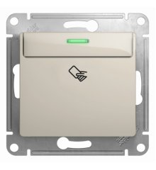 Systeme Electric Glossa Молочный Выключатель карточный, сх.6, 10AX