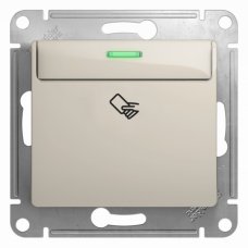 Systeme Electric Glossa Молочный Выключатель карточный, сх.6, 10AX