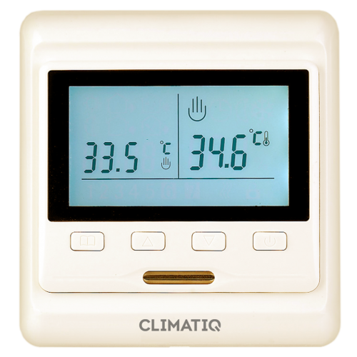 Терморегулятор с ЖК-дисплеем CLIMATIQ PT (белый)