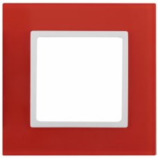 ЭРА 14-5101-23 Elegance Красный/белый Стекло Рамка 1-ая Б0034478