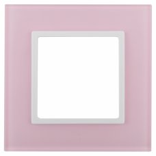 ЭРА 14-5101-30 Elegance Розовый/белый Стекло Рамка 1-ая Б0034484