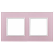 ЭРА 14-5102-30 Elegance Розовый/белый Стекло Рамка 2-ая Б0034502