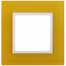 ЭРА 14-5101-21 Elegance Желтый/белый Стекло Рамка 1-ая Б0034476