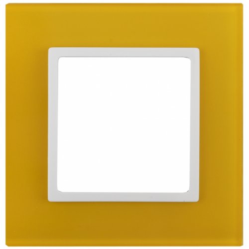 ЭРА 14-5101-21 Elegance Желтый/белый Стекло Рамка 1-ая Б0034476