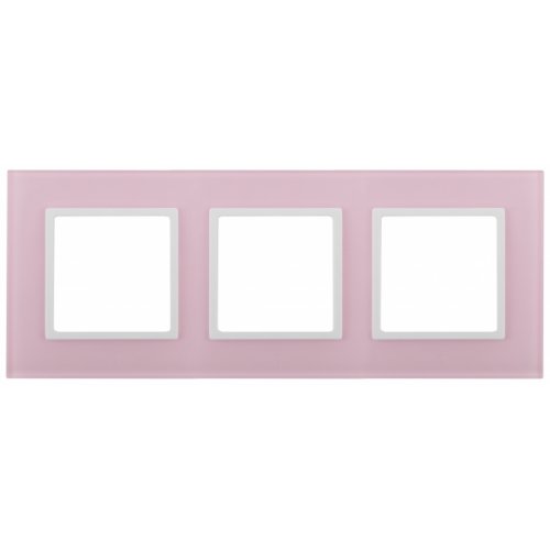 ЭРА 14-5103-30 Elegance Розовый/белый Стекло Рамка 3-ая Б0034520