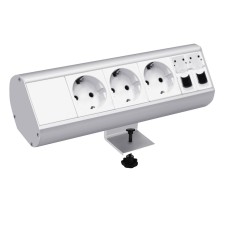 Donel Настольный розеточный блок Ovaledesign  4 мод. (2 мод. 45х45)