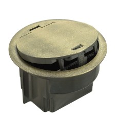 Donel Лючок в пол 4 мод. (2 мод. 45х45 мм.), античная латунь, круглый, металл, IP65, (с уст. набором)