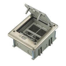 Donel Лючок в пол 6 мод. (2 мод. 45х45 мм. + 2 мод. 22.5х45 мм.), металл, IP66, (с уст. набором)