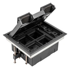 Donel Лючок в пол 8 мод. (4 мод. 45х45 мм.), крышка ABS + гальванизированная стальная вставка