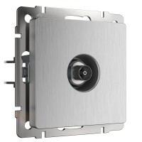 Розетка Встраиваемые механизмы серебряный рифленый W1183009
