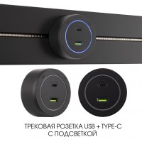 Трековая розетка Am-track-sockets-39 399731TS/USB-Type-C Black