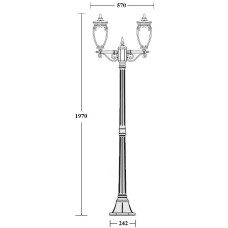 Наземный фонарь VERONA 86208A/02 Gb