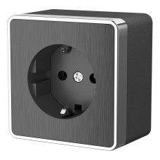 Розетка Накладные механизмы Gallant графит рифленый W5071004