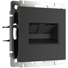 Розетка Встраиваемые механизмы черные матовый W1182208
