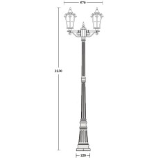 Наземный фонарь PORTO 86109A/02 Gb