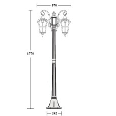 Наземный фонарь PORTO 86108B Gb