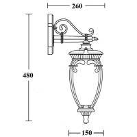 Настенный фонарь уличный VERONA 86202/02 Gb