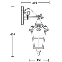Настенный фонарь уличный PORTO 86102/02 Gb