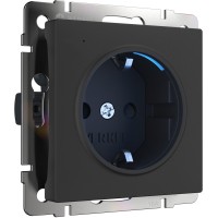 Розетка Встраиваемые механизмы черные матовый W1171408