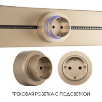 Трековая розетка Am-track-sockets-39 397951TS/ES Gold