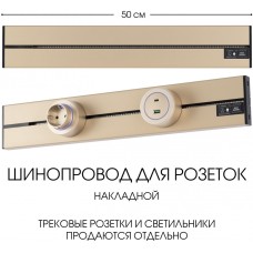 Электроустановочный шинопровод Am-track-sockets-39 392305TO/50 Gold