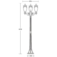 Наземный фонарь VERONA 86208B/02 Gb