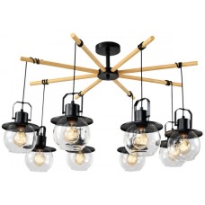 Потолочная люстра MD.23044-8-S-BK+WOOD