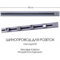 Электроустановочный шинопровод Am-track-sockets 385201TOB/100 Grey