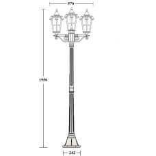 Наземный фонарь PORTO 86108B/02 Gb
