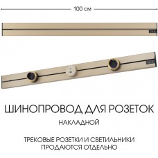 Электроустановочный шинопровод Am-track-sockets-39 392301TO/100 Gold