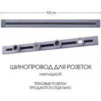 Электроустановочный шинопровод Am-track-sockets 382301TO/100 Grey