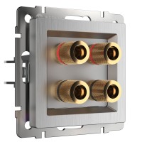 Розетка Встраиваемые механизмы серебряный рифленый W1185009