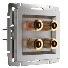 Розетка Встраиваемые механизмы серебряный рифленый W1185009