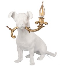 Интерьерная настольная лампа Dog 10312 White
