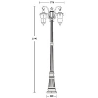 Наземный фонарь PORTO 86109B Gb