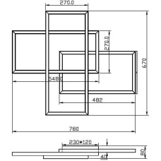 Потолочная люстра Rida MOD015CL-L80WK