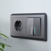 Розетка Встраиваемые механизмы графит рифленый W1171004