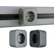 Трековая розетка Am-track-sockets 380022TS/ES Grey