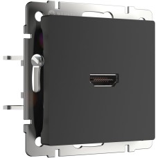 Розетка Встраиваемые механизмы черные матовый W1186008
