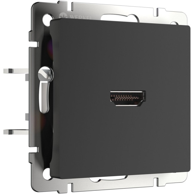 Розетка Встраиваемые механизмы черные матовый W1186008